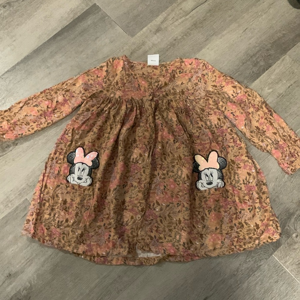 Disney Minnie Mouse floral button down shirt. 18-24 months old Next brand.